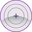 smartfocus multifocal lens icon in purple